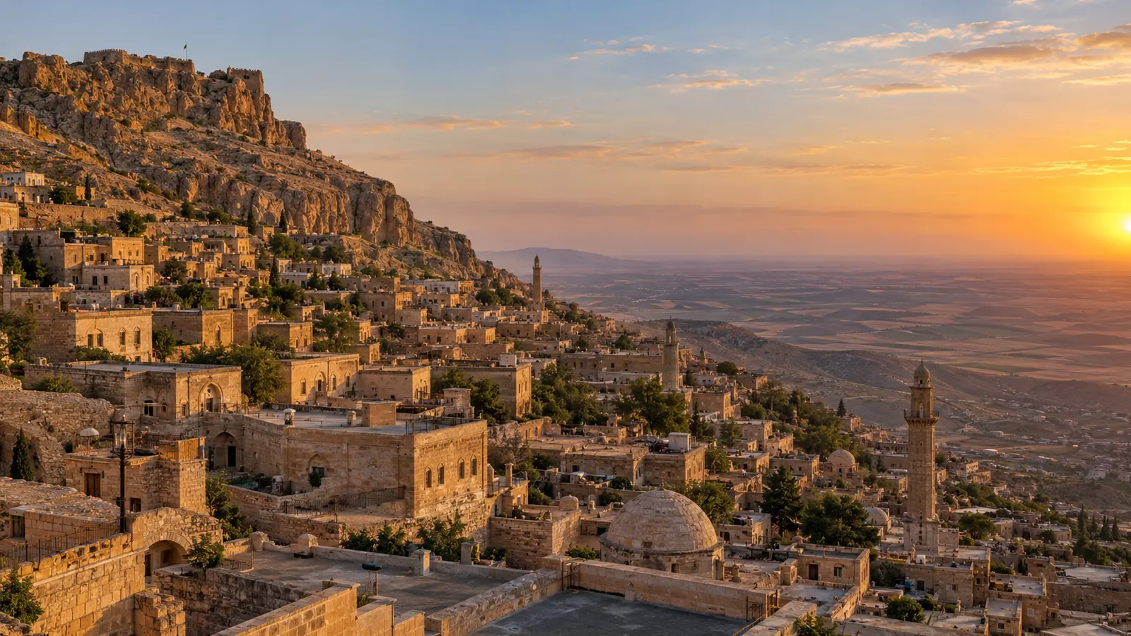 Mardin eski şehir ve Mezopotamya ovası